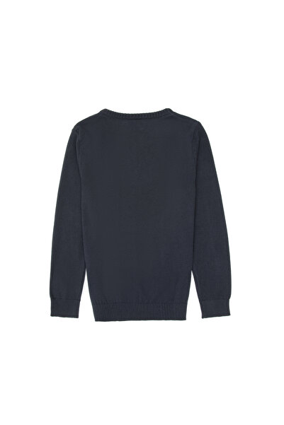 U.S. Polo Assn. Kız Çocuk Lacivert V Yaka Basic Kazak 50316777-VR033