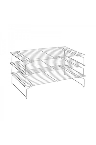 FİVE Rectangular stand with 3 removable levels for cooling and decorating cakes, Five, 40x25 cm