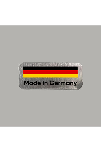 CRF Made in Germany Metal Etiket 3x7 cm Arkası Yapışkanlı