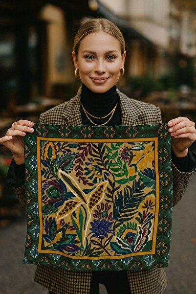 BALIENTE FLR44 Eșarfă de damă cu model 50x50 cm