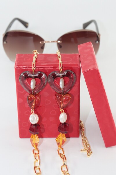 KEEBA Every Look Is with You, Women's Glasses Chain. Gold Color Beaded Glasses Rope Strap Elegance Accessory