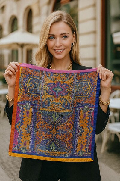 BALIENTE FLR41 Eșarfă de damă cu model 50x50 cm