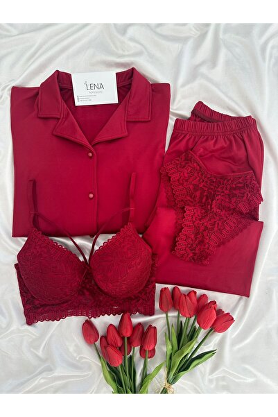 Lena Homewears Women's Patterned Milan Pajama Set with Underwear