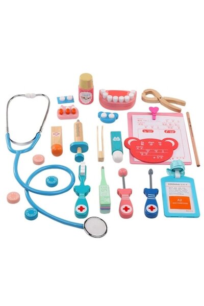 Toyska Joc de rol din lemn, 23 piese, multicolor