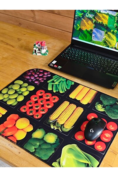 sgeteknoloji Sge Technology 55X45 cm Vegetables Anti-Slip Base Speed Surface Gamer Mouse Pad Gaming Pad