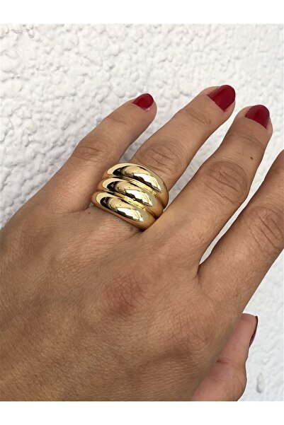 Gözde Tasarım Butik خاتم نسائي من السلسلة الخاصة VIP مصنوع من الفولاذ والأحجا...