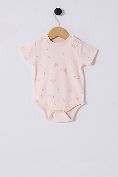 U.S. Polo Assn. Kız Bebek %100 Pamuk Çıtçıtlı 3'lü Zıbın Body 50322818-VR013