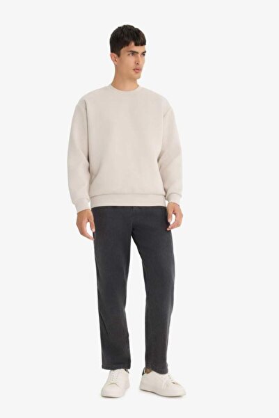 DeFacto Relax Fit guler rotund Swea tricou (25 AU)