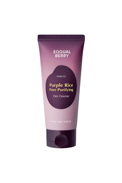 EQQUALBERRY Purple Rice 2-in-1 Pore Cleanser & Mask 130g for Clear, Radiant Skin