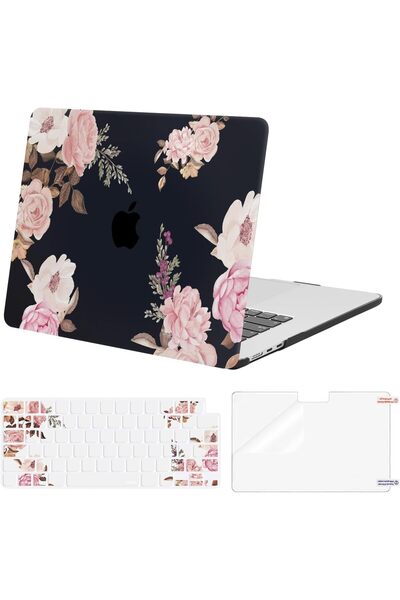 Mosiso Hard Case for MacBook Air 15 (A2941) 2023 M2 - Black (Keyboard Cover & Screen Protector)