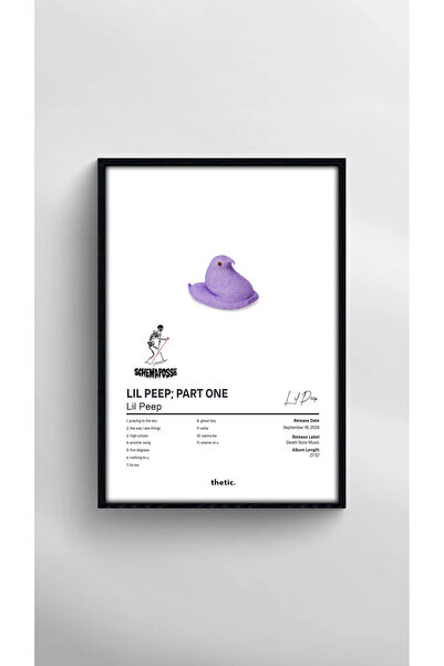 Thetic Lil Peep - LIL PEEP; PART ONE Albüm Koleksiyonu PREMIUM Spotify Poster!