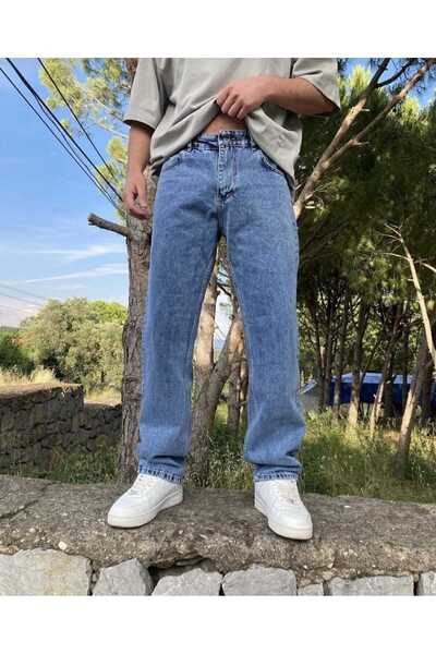 LORDA GİYİM TONI S wekwk pantaloni de denim largi, cu fermoar