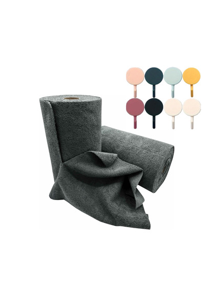 GEAR4 Rola 50 Lavete Microfibra Premium 200 GSM, 30X30 cm + 8 Carlige Autoadezive