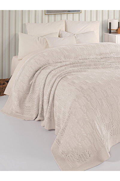 WOOLHOME ÇİFT KİŞİLİK TRİKO ÖRGÜ YATAK ÖRTÜSÜ 220X240