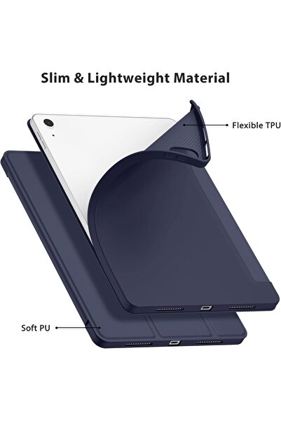 Zoe Slim Hard Back Cover Case for iPad A16 11-inch / iPad 10 10.9-inch (Auto Wake/Sleep) - Dark Blue