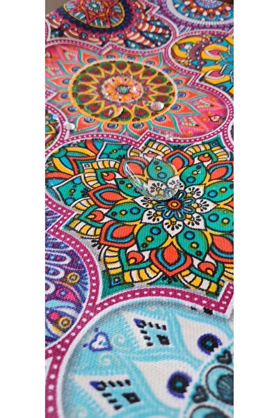 Kotys Design Traversă de masă din material impermeabil, model mandala