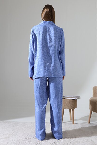 ÖNE BUTİK SET DE PIJAMĂ LUNGĂ SATINATĂ JAGARLI LİKAPA