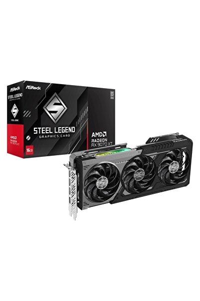 ASROCK Placă grafică RX9070XT Steel Legend Dark cu 16 GB