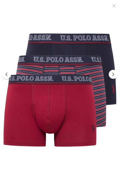 U.S. Polo Assn. Men's Licensed 95% Cotton 6% Elastane Boxer Set of 3 (Boxed)