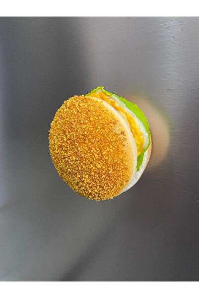 Bonila Handmade Yumuşak Tatlı Dekor: Tavuk Burger Magnet ve Masa Aksesuarı Te...