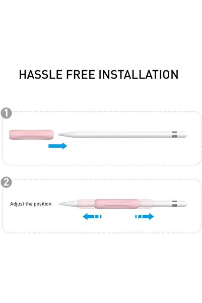 Generic Soft Anti-Slip Silicone Grip Covers for Apple Pencil (Compatible with 1st & 2nd Gen) - Pack of 4