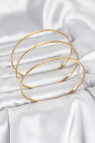 Clariss 316L Steel Gold Color Silvery Model Ajda 65 mm Women's Bracelet