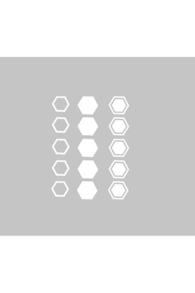 Oracal Set 15 stickere auto camuflaj tip fagure, alb