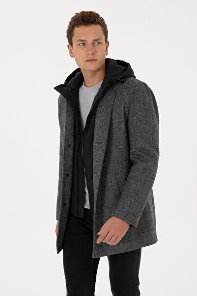 U.S. Polo Assn. Men's Gray Cashmere Coat 50310341-Vr024