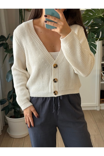 Store KADIN EKRU TRİKO HIRKA BÜSTİYER 2'Lİ TAKIM