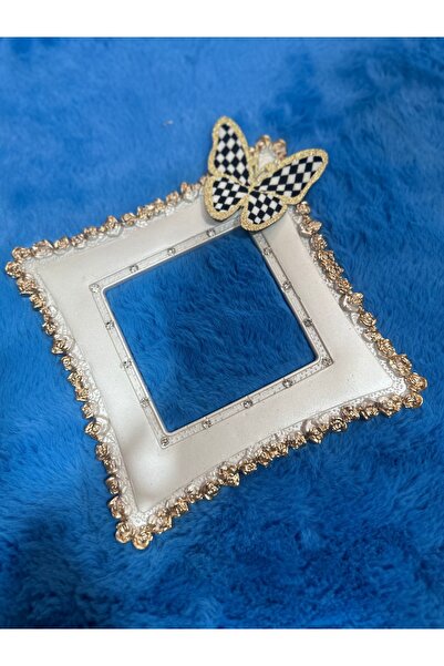 Marrone Gold Detailed Concrete Socket Frame with Double-Sided Tape