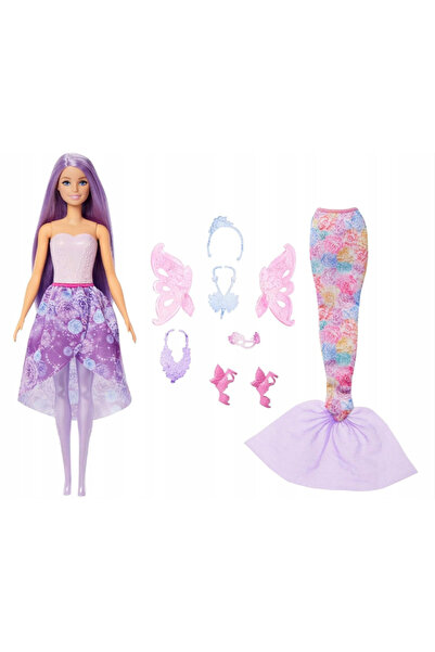 Barbie Papusa Zana Sirena cu Par Mov - Papusa Fantastica pentru Fete