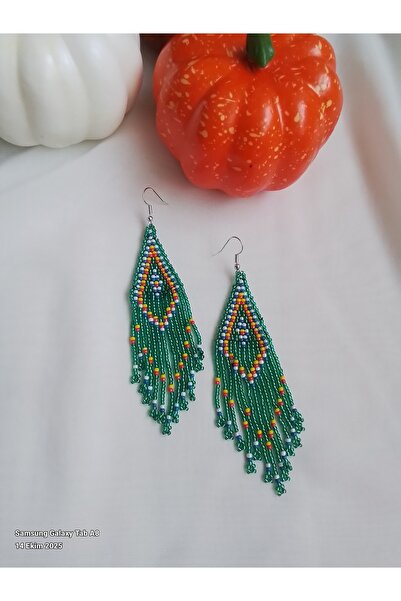 İPAR AKSESUAR KUM BONCUKLU EL YAPIMI KÜPE