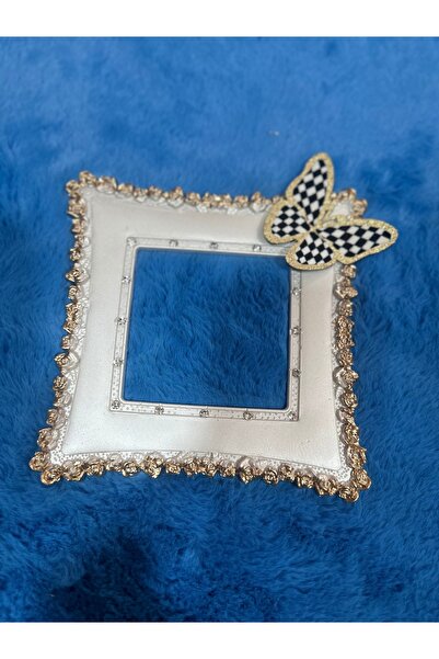 Marrone Gold Detailed Concrete Socket Frame with Double-Sided Tape