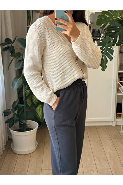 Store KADIN EKRU TRİKO HIRKA BÜSTİYER 2'Lİ TAKIM