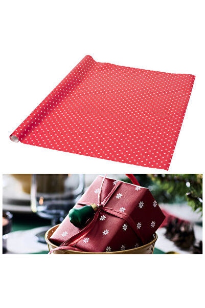 IKEA Vinterfint Kar Tanesi 4 Metre x 1 Metre Rulo Hediye Paketi Kağıdı Paketl...