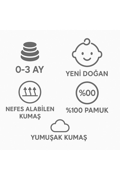 MYZİ STORE Newborn Baby 5-Piece Hospital Release Set – 100% Cotton – Embroidered – Special Box for First Day