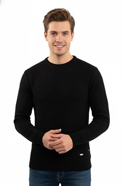 Çizgi Triko Men's Crew Neck Sweater Honeycomb Knit Classic Fit 5243C Bgl-St04859