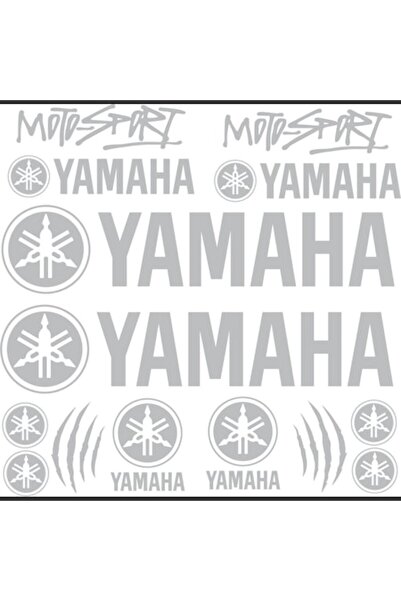 Oracal 651 Pachet promoțional: Set autocolante Yamaha MotorSport pentru motociclete (alb) + 2x Yamaha Factory Racing 25cm