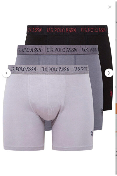U.S. Polo Assn. Men's Licensed 47% Model 47% Cotton 6% Elastane Boxer 3-Piece...