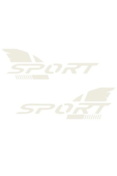 Oracal Set de 2 stickere auto laterale, Sport, 40cm, alb