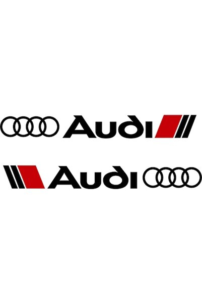 Oracal 651 Set de 2 autocolante pentru oglinzi Audi - Negre, 14 cm x 1,7 cm