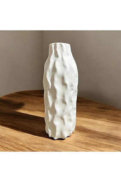 BAYRAMPASAHOBİM Ham Seramik Uzun Dalga Vazo
