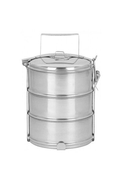 Magic Home Food transport containers, stainless steel, set of 3, 16x26 cm, 3x1.2 L