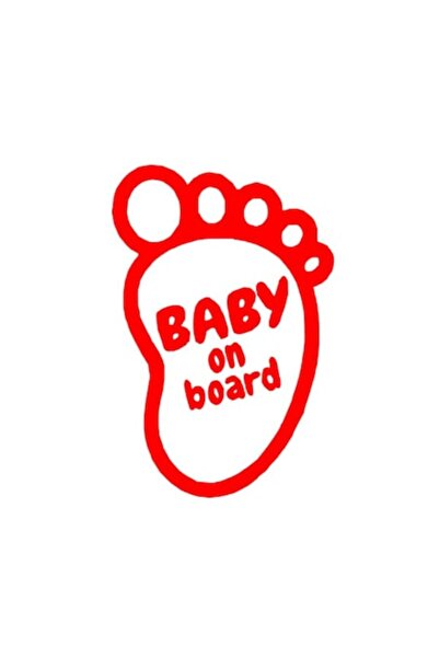 Oracal Sticker Baby on board, 20cm, red