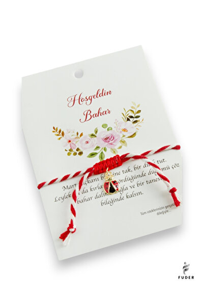 FUDER Uğur Böceği Marteniçka İp Bileklik (1 Kart)