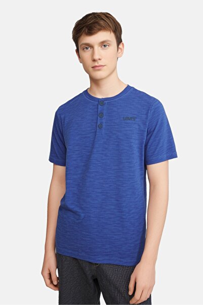 Levi's تي شيرت بأكمام قصيرة وشعار العلامة التجارية للأطفال الأولاد، أزرق داكن