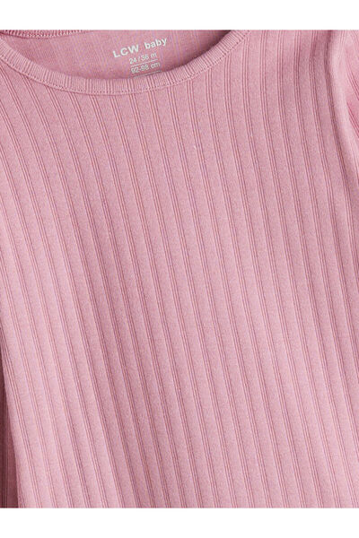 LC Waikiki Pink Crew Neck Baby Girl T-Shirt 3-Piece