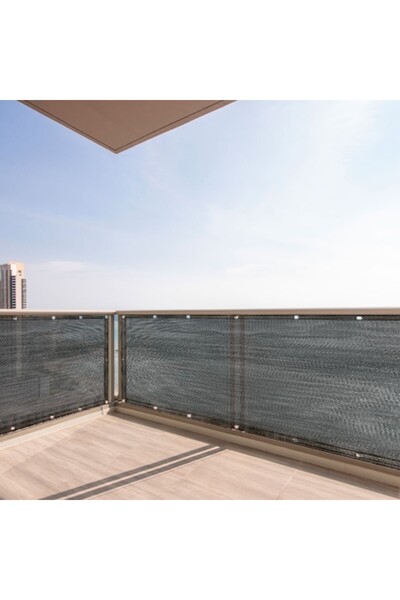 CIUPIGo Paravan pentru balcon - prelată PVC cu inele metalice integrate, 100x500 cm (include legături de plastic)