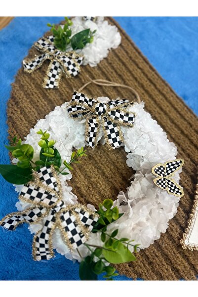 Marrone Bahar Dalları Kapı Süsü Paspas Ve Priz Çerçevesi 3'lü Takım