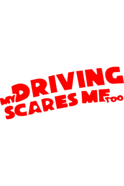 Oracal Car sticker 'My driving scares me too', 18x8 cm, Red